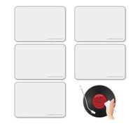 Lot de 5 chiffons de nettoyage antistatiques pour disques vinyles - Kit en microfibre ultra doux non pelucheux pour LP/CD/DVD | 23,9 x 16,5 cm - Ne perd pas ses poils - Élimine la poussière et les