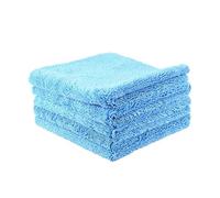 Lot de 5 chiffons en microfibre sans couture pour voiture, double face, 40 x 40 cm, 400 g/m²