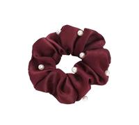Lot de 5 chouchous à perles pour femme, doux et tendance, élastiques avec élastique, queue de cheval, accessoires de cheveux pour femme, bordeaux