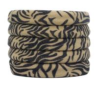 Lot de 5 chouchous élégants à motif animal pour adulte, anneaux de serviette élastiques, support de queue de cheval, élastiques absorbants pour le bain