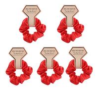Lot de 5 chouchous en soie pour demoiselle d'honneur, fête de mariage
