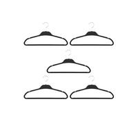 FIVE Simply Smart - Lot de 5 Cintres "Anti-Dérapant" 45cm Noir Noir, Noir G