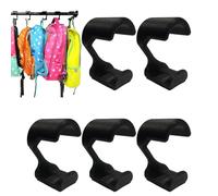 Lot de 5 cintres pour sac à dos, porte-monnaie, rangement pour placard, gain de place, pour armoire, fourre-tout, cartable, sac à livres, voyage, chambre à coucher, dortoir