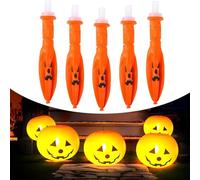 Lot de 5 citrouilles gonflables d'halloween, Ballons de décoration d'halloween, Citrouille Gonflable avec lumières LED, lanternes gonflables, Fournitures de fête d'halloween, intérieur et extérieur