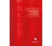 Lot de 5 CLAIREFONTAINE Agenda de bord brochure souple 21x29,7cm 144 pages : 48 cases par semaine Couverture carte