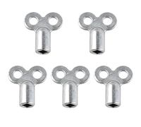 Lot de 5 e Purge Radiateur Universelle, clés de purge argent pour radiateur, Clés de purger robuste pour de Nombreux Radiateurs