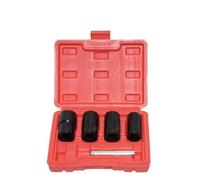 Lot de 5 clés à douille CR-MO pour extraction de boulons cassés, douilles 17 mm/19 mm/21 mm/22 mm avec entraînement 1/2" pour automobile, maison et industriel