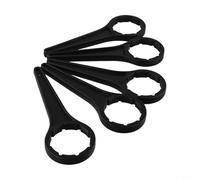 Lot de 5 clés à molette pour seaux en plastique de 20 à 30 L, outil robuste pour une utilisation industrielle et domestique, et extracteur de couvercle de seau portable en couleurs assorties (noir)