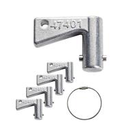 Lot de 5 clés de déconnexion isolateur de batterie 47401 compatibles avec les équipements de construction JCB, chariots télescopiques, pelleteuses, benne et chargeuse-pelleteuse, clé isolante en métal