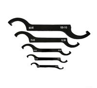 Lot de 5 clés réglables à crochet en C à double extrémité pour amortisseurs, machines de gravure et broches électriques | Compatible avec ER25, ER32, E