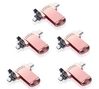 Lot de 5 Clés USB C,16 Go Cle USB 3.0 Micro USB et 16 Go Type Ç Flash Driver OTG Clé USB C 3 en 1 pour MacBook Pro,PC,Huawei,Samsung