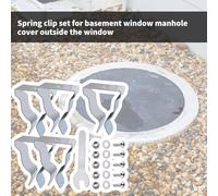 Lot de 5 clips à ressort de fenêtre avec vis pour installer le couvercle de sous-sol