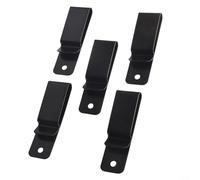 Lot de 5 clips de ceinture à ressort pour bricolage, en fer avec crochet à ressort en acier au manganèse, fermeture sécurisée robuste, noir, pour poches, portefeuilles, clés et utilisation en atelier