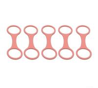 Lot de 5 clips de sangle de masque de plongée élastiques en silicone pour tuyau de plongée de 27 mm, accessoires de plongée blanc, noir, bleu, rose (rose)