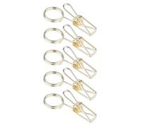 Lot de 5 clips en métal à double tête pour photos, cartes de conférence, réunion, bureau, table de conférence, organiseur de tickets