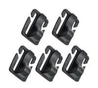 Lot de 5 clips universels noirs pour poche d'hydratation, sac à eau pour sac à eau, sac à dos, tuyau de poche à eau, accessoires de camping et de randonnée