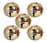 Lot de 5 cloches de Noël rustiques avec son sonore pour cheminées et arbres de Noël