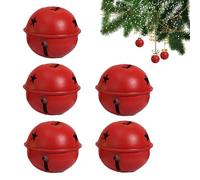 Lot de 5 cloches rustiques avec cloches de Noël, cloches rustiques pour cheminées et arbres