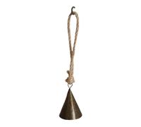 Lot de 5 cloches rustiques d'harmonie rustique, cloches indiennes classiques en vrac, corde de cloches pendantes porte-bonheur faites à la main, guirlande de grelots de Noël