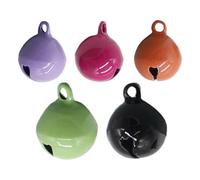 Lot de 5 clochettes de collier pour chien - Couleurs assorties - Décoration en métal pour les voyages, la marche, le camping, Refer to description, Fer, Unisexe