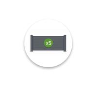 Lot de 5 Clôtures - Casanoov - NIESEN - 1,9m H.90cm - Gris anthracite - Aluminium