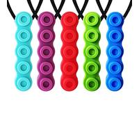 Lot de 5 colliers de dentition à mâcher en silicone pour adultes et petits bébés, outils d'allaitement sensoriels doux pour autisme, TDAH et dentition des enfants