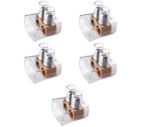 Lot de 5 colliers de serrage double bipolaire, section 2 x 16 mm² 16 mm², 2 pôles, pince de câblage forbox, cloches, en polycarbonate et laiton, pour boîtes de jonction, 500 V 76 A
