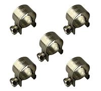 Lot de 5 colliers de serrage en acier inoxydable pour tuyau d'essence Jubilee Argenté 19-21 mm
