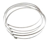 Lot de 5 colliers de serrage réglables en acier inoxydable de 400 mm pour conduits hydroponiques