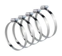 Lot de 5 colliers de serrage réglables en acier inoxydable pour tuyau d'échappement, ventilation de sèche-linge, tuyaux (60-80 mm)