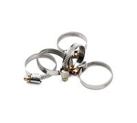 Lot de 5 colliers de serrage résistants for conduites de carburant et d'eau, à vis sans fin réglable, anti-oxydation et résistants à l'érosion.(20-32mm)