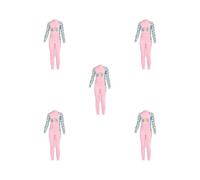 Lot de 5 combinaisons de plongée une pièce pour enfant Protection UV Rose Taille M