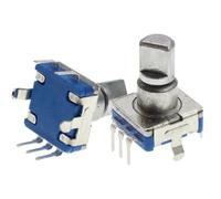 Lot de 5 commutateurs à codeur rotatif EC11, 20 positions, avec interrupteur, 5 broches, longueur de la poignée: 12,5mm, type demi-arbre