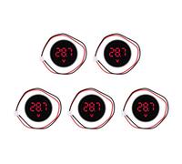 Lot de 5 compteurs électriques LED précis DC4 à 100 V - Voltmètre numérique ABS pour électronique - Protection contre les polarités inversées