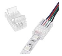 Lot de 5 connecteurs 2/3/4 broches 8 mm 10 mm for bandes LED couleur/RVB/WS2811(Strip to Wire,4Pin 10mm)