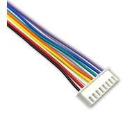 Lot de 5 connecteurs 8 broches 7s XH 2,54 mm 2,54 de qualité supérieure avec câble électronique de 30 cm 26 AWG coloré + prise en vrac pour câble d'équilibrage de batterie Lipo Pitch RC JST-XH (8