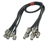 Lot de 5 connecteurs à sertir RG58 BNC mâle vers BNC Femelle, câble coaxial de 15,2 cm à 3 m(10inch (25CM))