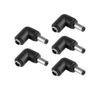 Lot de 5 connecteurs coudés CC - 5,5 mm x 2,5 mm mâle vers 5,5 mm x 2,1 mm femelle