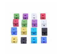 Lot De 5 Connecteurs Cubiques En Alliage D'aluminium Anodisé M3 M4 M5 M6 M8 M10, Supports Fixation, Entretoises Carrées, T À 6 Voies(Aluminium Colour,M5 x15 x 15 x 15mm)
