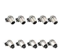 Lot de 5 connecteurs d'aviation IP67 M12 12 mm à angle droit/droit for montage arrière/avant du panneau, connecteur capteur PCB(CB-Right Angle,MALE_5 PCS_6P)