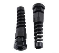 Lot de 5 connecteurs de presse-étoupe étanches pour indice IP68, PG7/PG9/PG11 en nylon, protection en spirale flexible pour boîte de jonction électrique et câblage de machine, lot de 5 (PG11 - noir)