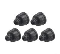 Lot de 5 connecteurs de robinet avec fonction d'atomisation, compatibles avec les robinets communs pour un meilleur contrôle de l'arrosage des plantes (noir)