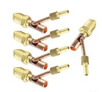 Lot de 5 connecteurs de torche TIG en cuivre pour torches de soudure WP9 WP17 WP26 refroidi à l'eau Raccord mâle à double flux de gaz et chemin électrique (WP26)