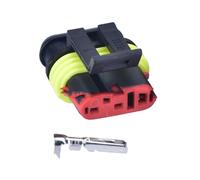 Lot de 5 connecteurs électriques automobiles à 3 broches, étanches, avec broches et joints (282087-1 et 282105-1)(Female with Pins)