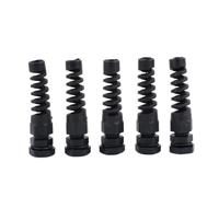 Lot de 5 connecteurs étanches pour presse-étoupe flexible en spirale et protection (PG7 - Noir)