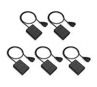 Lot de 5 connecteurs IEC C14 vers prise britannique 1 prise 13 A (lot de 5) - Câble adaptateur d'alimentation IEC vers secteur - Câble d'alimentation UPS noir de 0,5 m - Compatible avec les systèmes