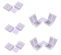 Lot de 5 Connecteurs/ Raccords Rapides en L à Ruban LED RGB 5050 Connecteur d'angle de Bande LED Connecteur à Angle Droit 4 Broches