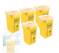 Lot de 5 conteneurs à canules de 1 l - Avec couvercle - Pour aiguilles et aiguilles - Pour médecine, tatouage, sécurité des aiguilles