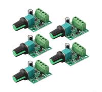 Lot de 5 contrôleurs de vitesse de moteur 2 A DC 1,8 V-12 V avec cycle de service réglable pour variateur d'intensité LED basse tension et petits moteurs, auto-restauration