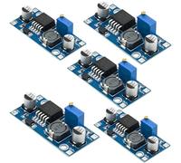 Lot de 5 convertisseurs Buck LM2596 réglables DC-DC Step Down Convertisseur de puissance Module de conversion de puissance 3,2-40 V Entrée vers 1,25-35 V Sortie 3 A Module d'alimentation